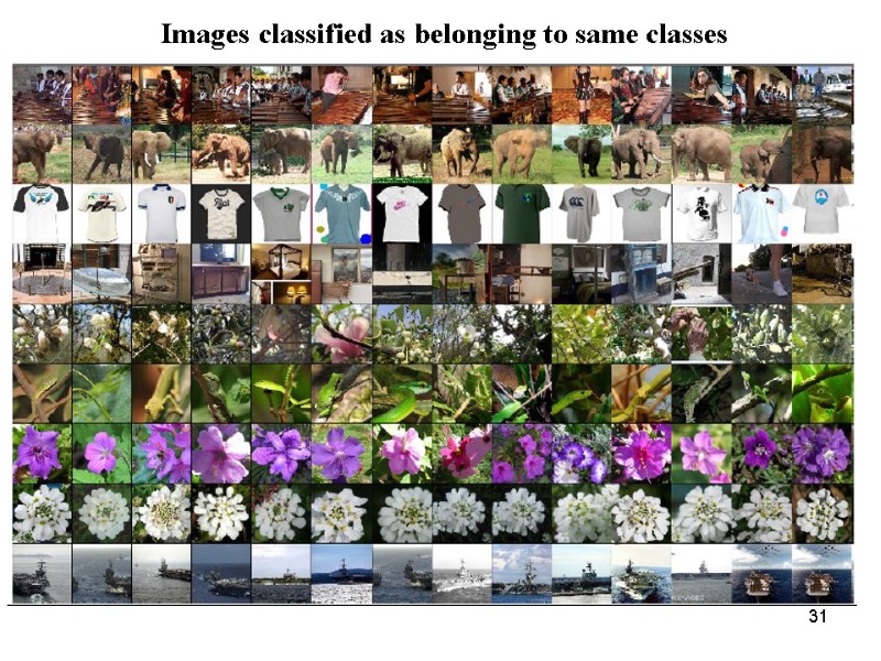 31 Images classified as belonging to same classes